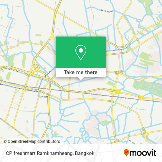 CP freshmart Ramkhamheang map