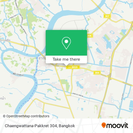 Chaengwattana-Pakkret 304 map