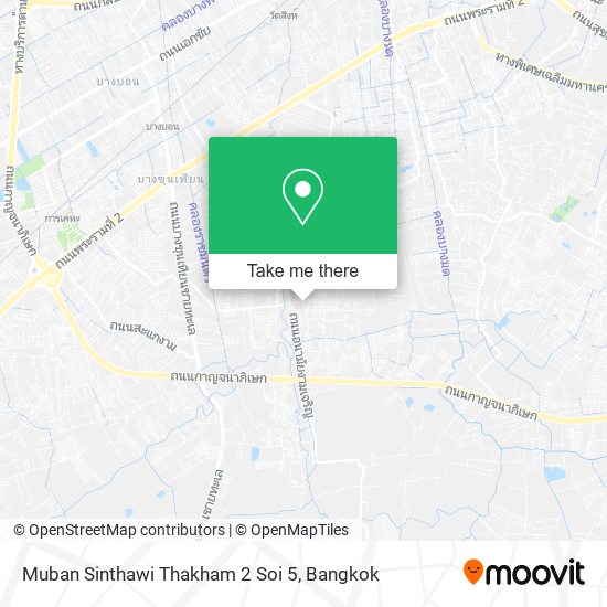 Muban Sinthawi Thakham 2 Soi 5 map