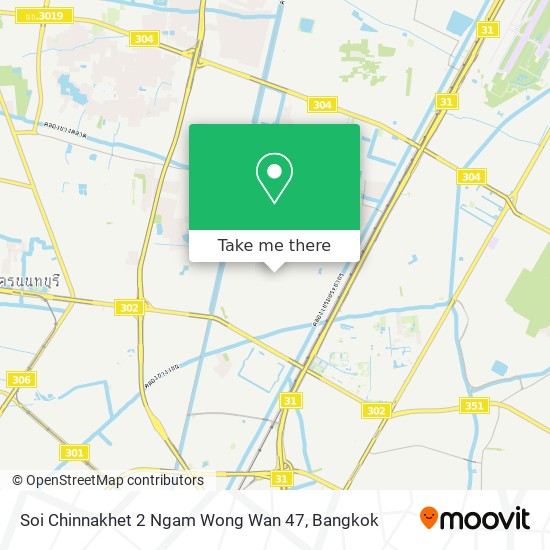 Soi Chinnakhet 2 Ngam Wong Wan 47 map