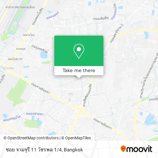 ซอย จามจุรี 11 วัชรพล 1/4 map