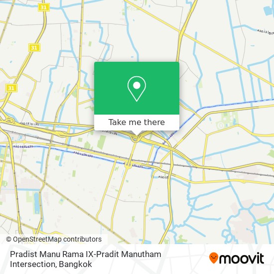 Pradist Manu Rama IX-Pradit Manutham Intersection map