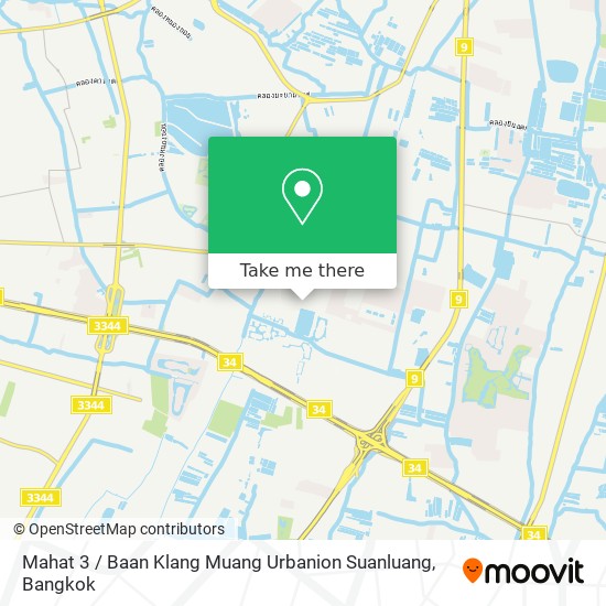 Mahat 3 / Baan Klang Muang Urbanion Suanluang map