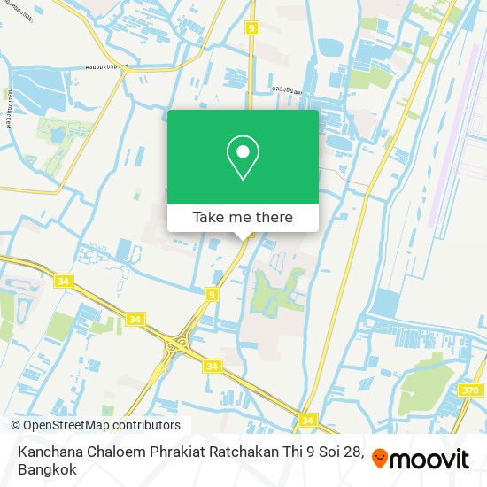 Kanchana Chaloem Phrakiat Ratchakan Thi 9 Soi 28 map