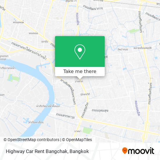 Highway Car Rent Bangchak map