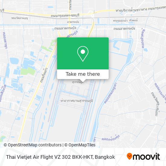 Thai Vietjet Air Flight VZ 302 BKK-HKT map