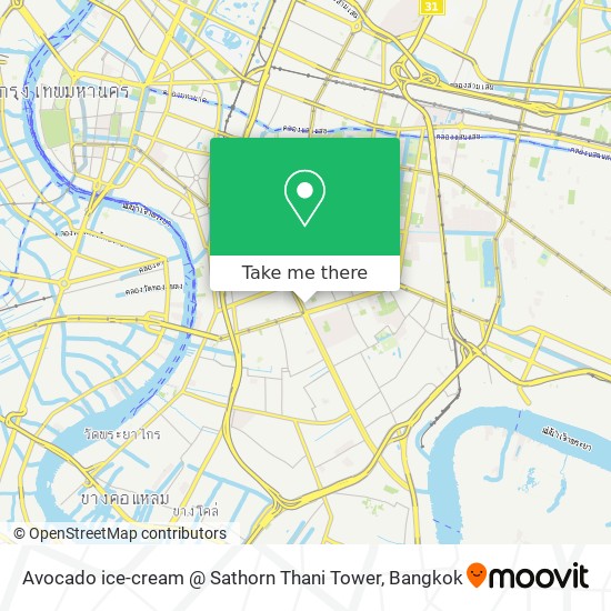 Avocado ice-cream @ Sathorn Thani Tower map