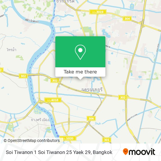 Soi Tiwanon 1 Soi Tiwanon 25 Yaek 29 map