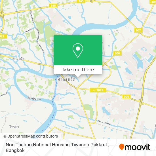 Non Thaburi National Housing Tiwanon-Pakkret map