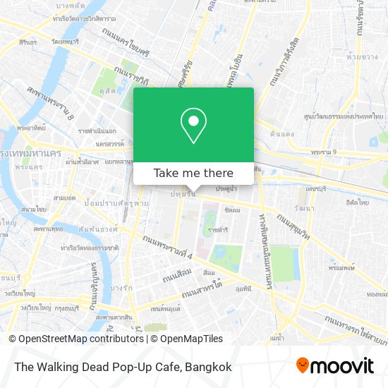 The Walking Dead Pop-Up Cafe map