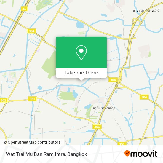 Wat Trai Mu Ban Ram Intra map