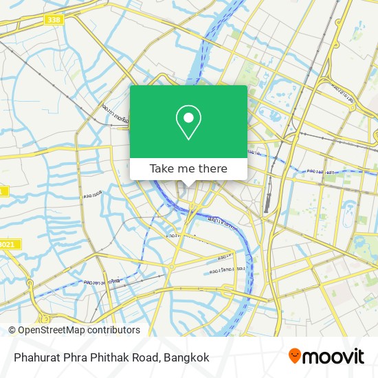 Phahurat Phra Phithak Road map