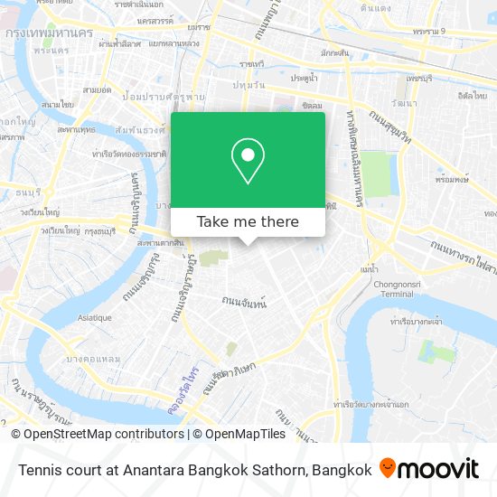 Tennis court at Anantara Bangkok Sathorn map
