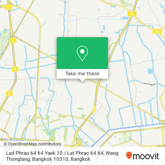 Lad Phrao 64 64 Yaek 10 / Lat Phrao 64 64, Wang Thonglang, Bangkok 10310 map