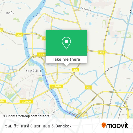 ซอย ติวานนท์ 3 แยก ซอย 5 map