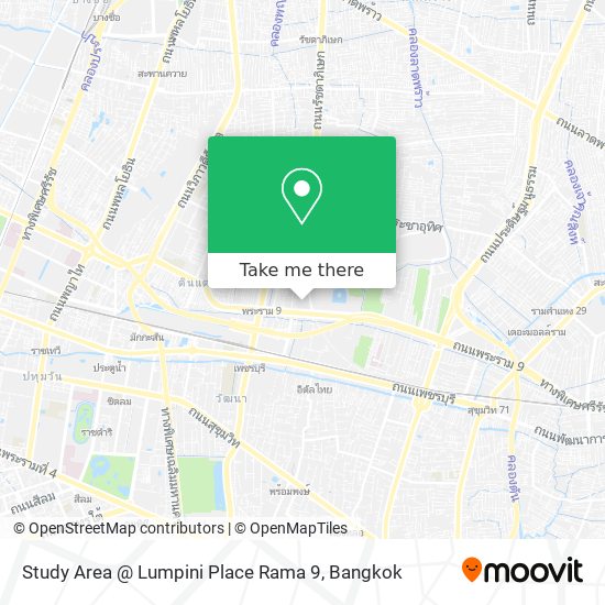 Study Area @ Lumpini Place Rama 9 map
