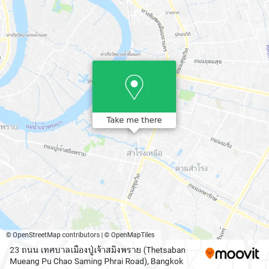 23 ถนน เทศบาลเมืองปู่เจ้าสมิงพราย (Thetsaban Mueang Pu Chao Saming Phrai Road) map