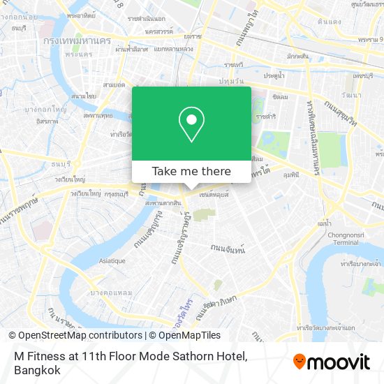 M Fitness at 11th Floor Mode Sathorn Hotel map