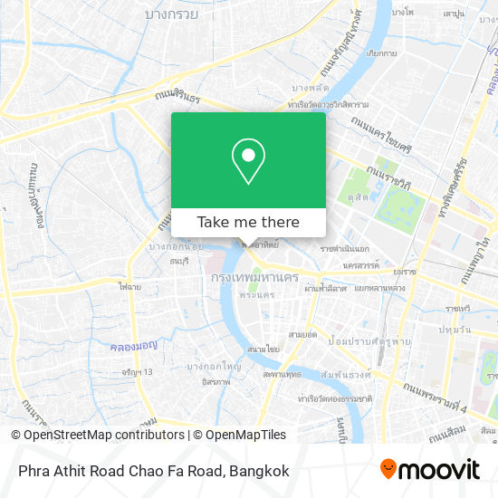 Phra Athit Road Chao Fa Road map
