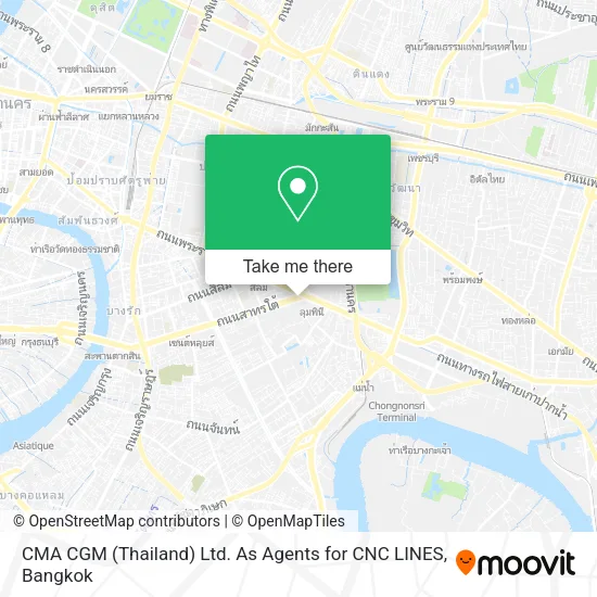 CMA CGM (Thailand) Ltd. As Agents for CNC LINES map