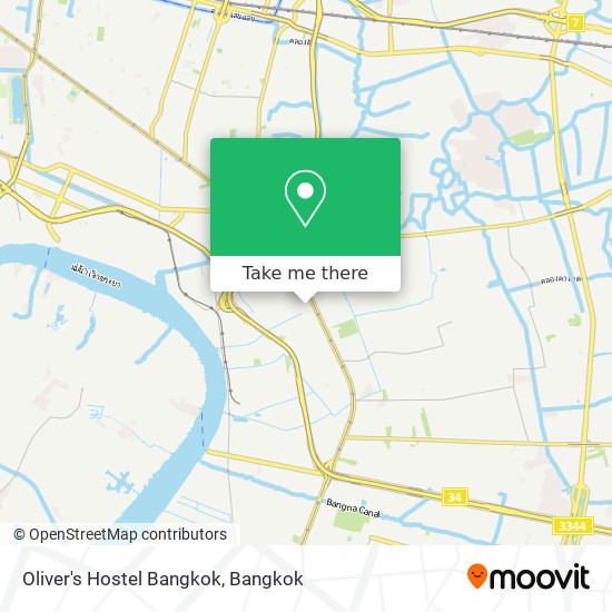 Oliver's Hostel Bangkok map