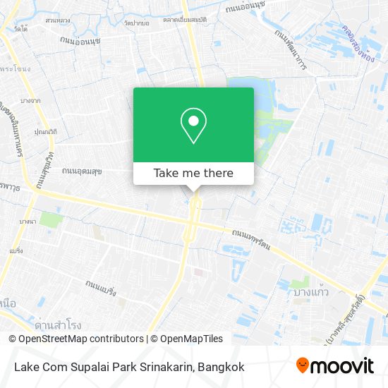 Lake Com Supalai Park Srinakarin map