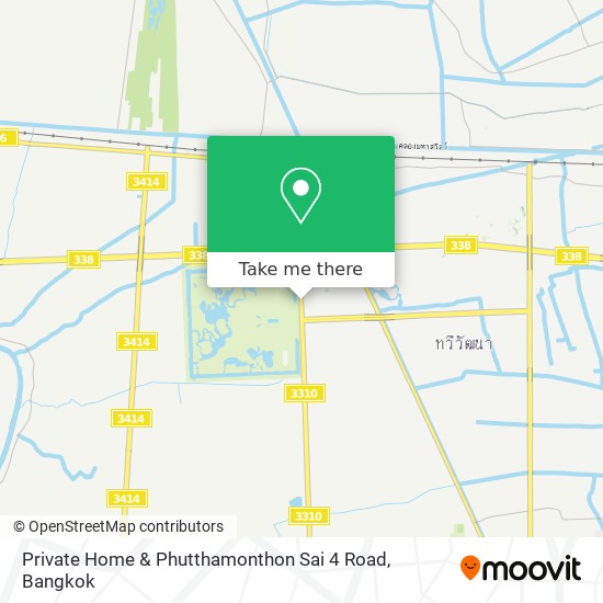 Private Home & Phutthamonthon Sai 4 Road map