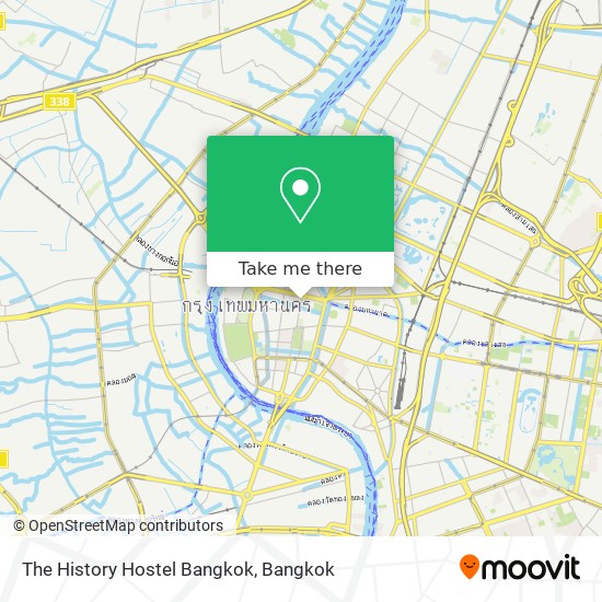 The History Hostel Bangkok map