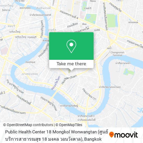Public Health Center 18 Mongkol Wonwangtan (ศูนย์บริการสาธารณสุข 18 มงคล วอนวังตาล) map