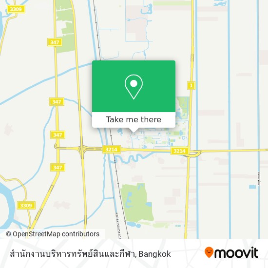 สำนักงานบริหารทรัพย์สินและกีฬา map