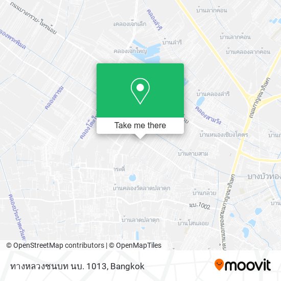 ทางหลวงชนบท นบ. 1013 map