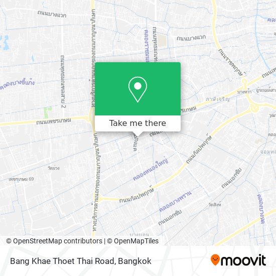 Bang Khae Thoet Thai Road map