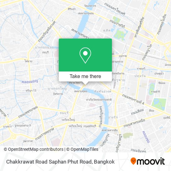 Chakkrawat Road Saphan Phut Road map
