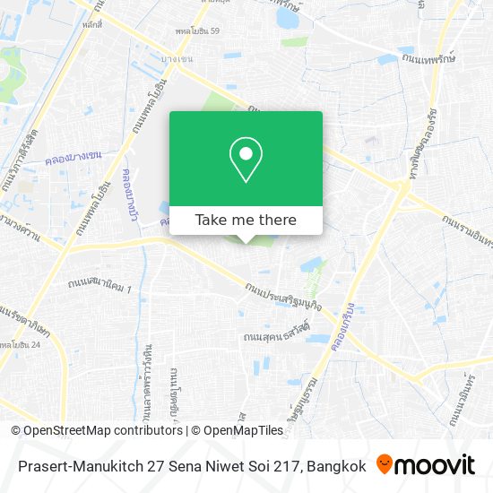 Prasert-Manukitch 27 Sena Niwet Soi 217 map