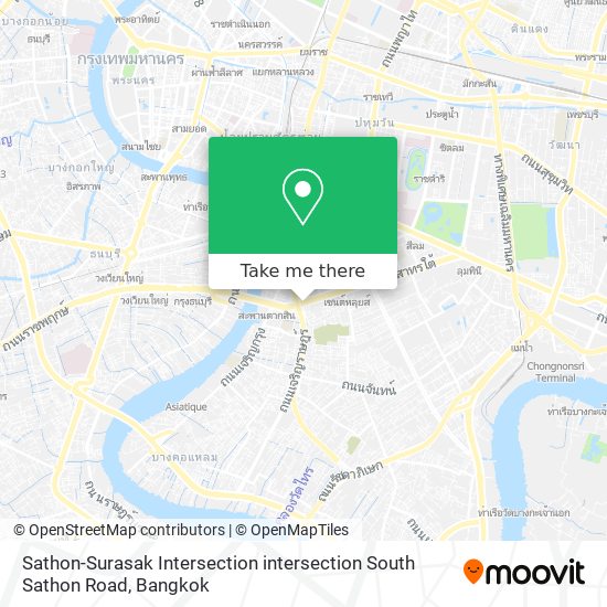 Sathon-Surasak Intersection intersection South Sathon Road map