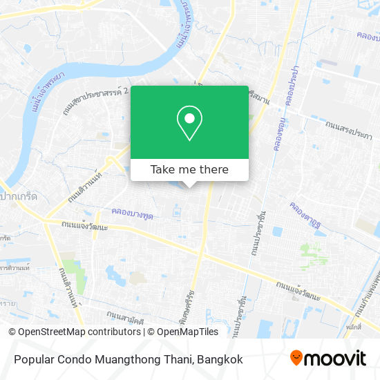Popular Condo Muangthong Thani map