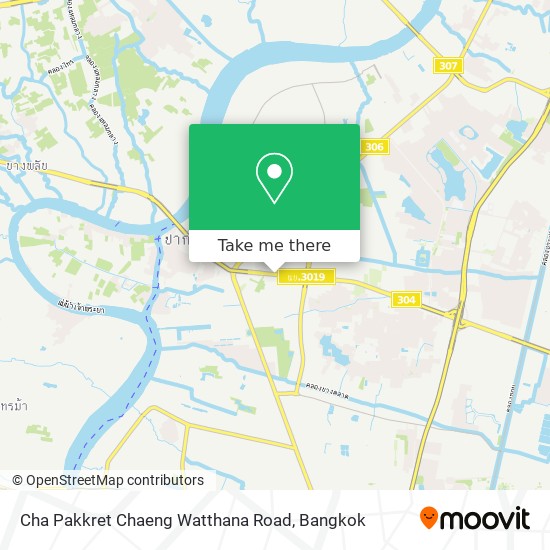 Cha Pakkret Chaeng Watthana Road map