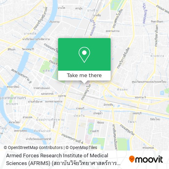 Armed Forces Research Institute of Medical Sciences (AFRIMS) (สถาบันวิจัยวิทยาศาสตร์การแพทย์ทหาร (ส map