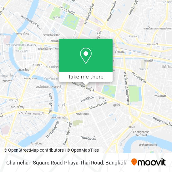 Chamchuri Square Road Phaya Thai Road map