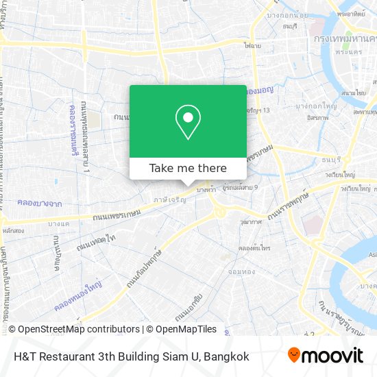 H&T Restaurant 3th Building Siam U map