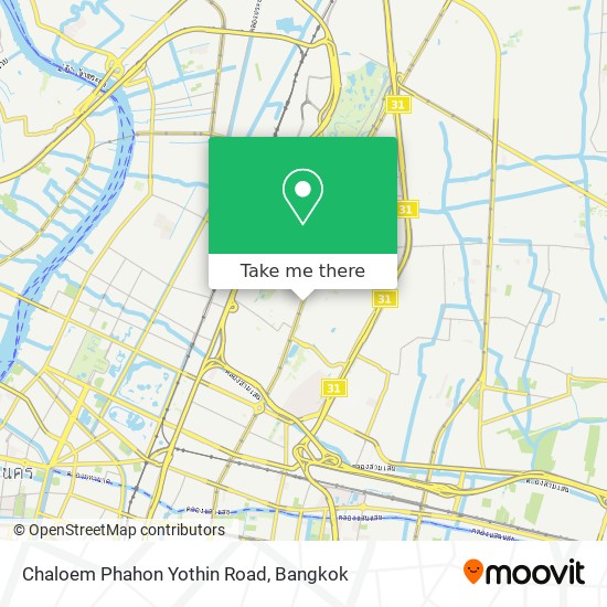 Chaloem Phahon Yothin Road map