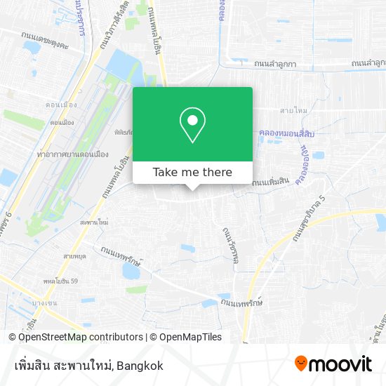 เพิ่มสิน สะพานใหม่ map