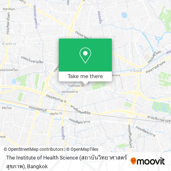 The Institute of Health Science (สถาบันวิทยาศาสตร์สุขภาพ) map