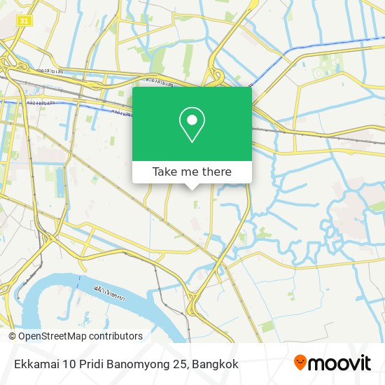 Ekkamai 10 Pridi Banomyong 25 map
