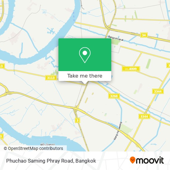 Phuchao Saming Phray Road map