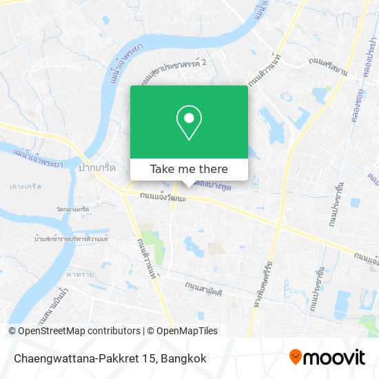 Chaengwattana-Pakkret 15 map