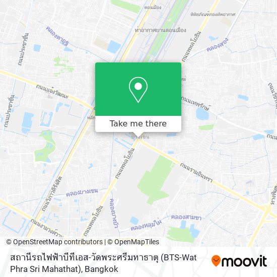 สถานีรถไฟฟ้าบีทีเอส-วัดพระศรีมหาธาตุ (BTS-Wat Phra Sri Mahathat) map