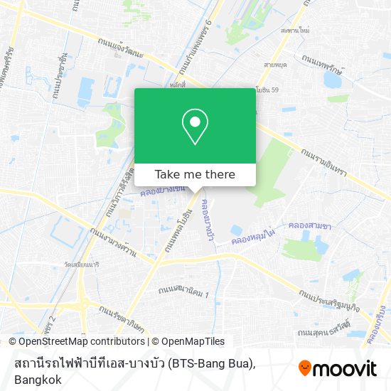 สถานีรถไฟฟ้าบีทีเอส-บางบัว (BTS-Bang Bua) map