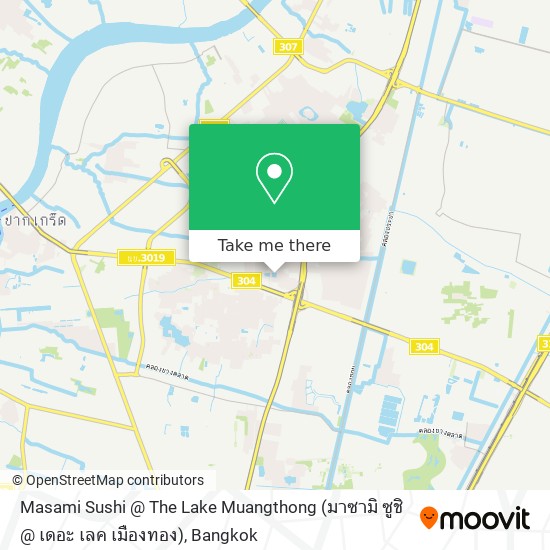 Masami Sushi @ The Lake Muangthong (มาซามิ ซูชิ @ เดอะ เลค เมืองทอง) map