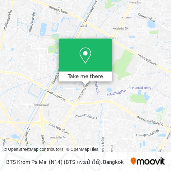 BTS Krom Pa Mai (N14) (BTS กรมป่าไม้) map